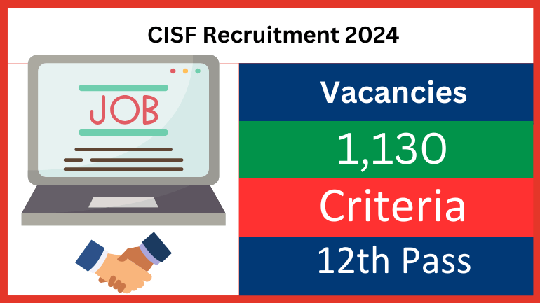 CISF Recruitment 2024 12th pass job