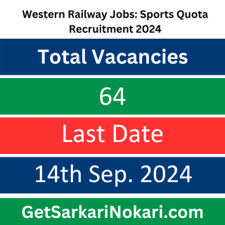 Western Railway Jobs Sports Quota Recruitment 2024