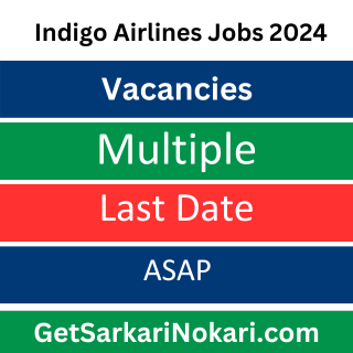 Indigo Airlines Jobs 2024